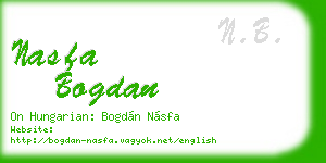 nasfa bogdan business card